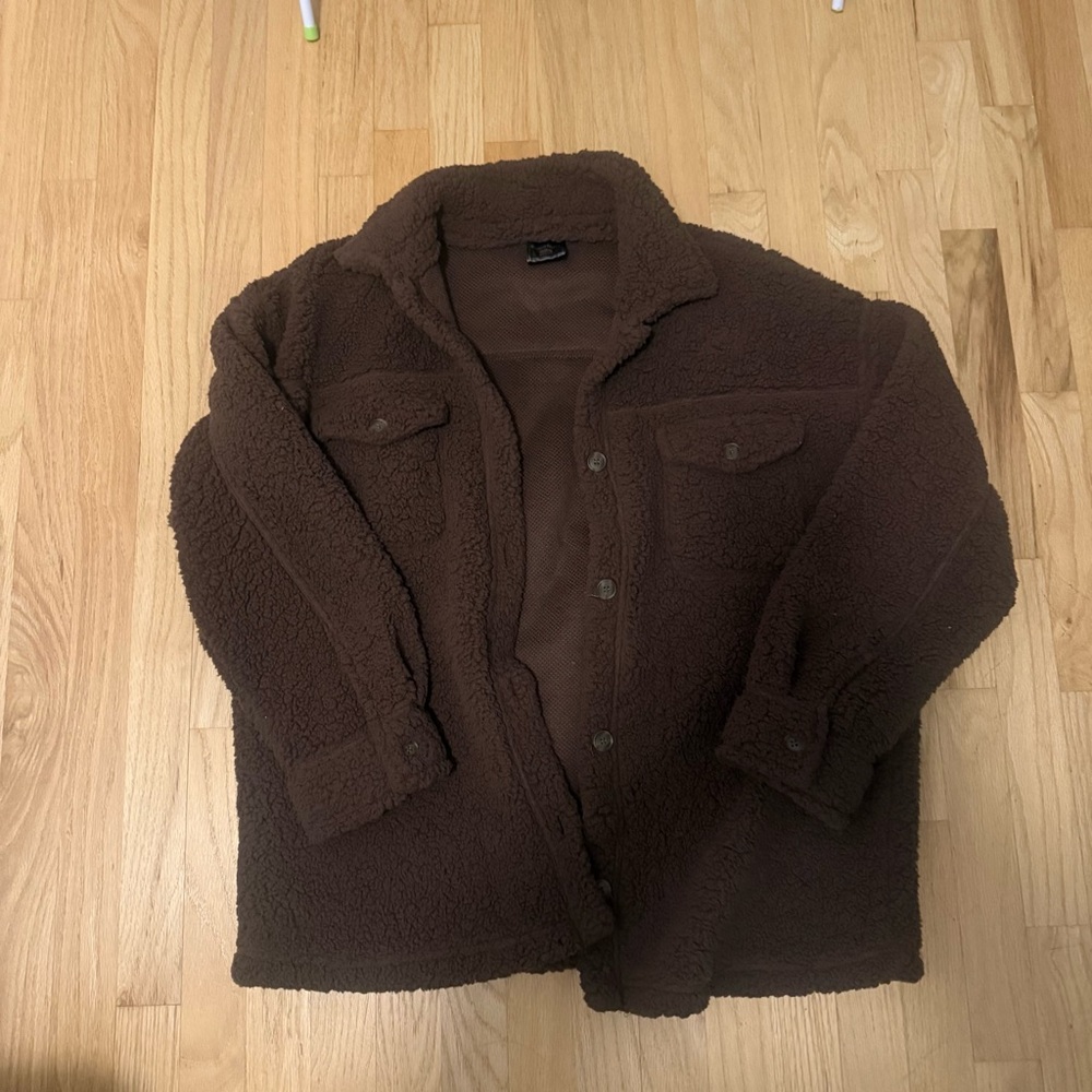 32 degrees heat fuzzy brown jacket